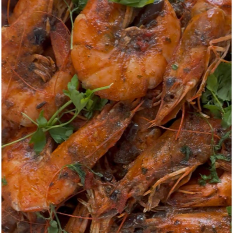 Fried Peppered Tiger Prawns