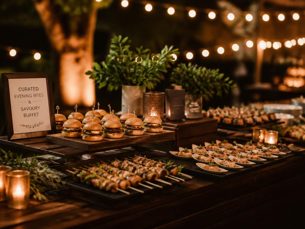 Curated evening bites and savoury buffet