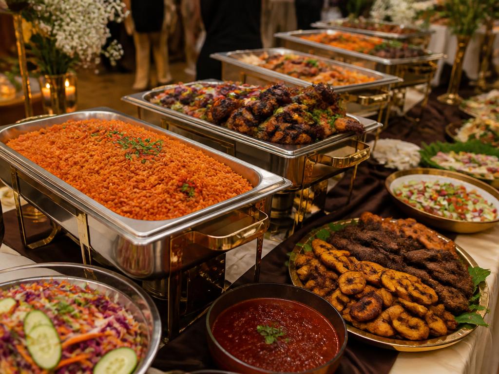 Vibrant buffet and family style dining